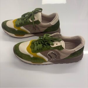 Visvim Roland Jogger Sneakers Green Suede Mesh Men’s US 10